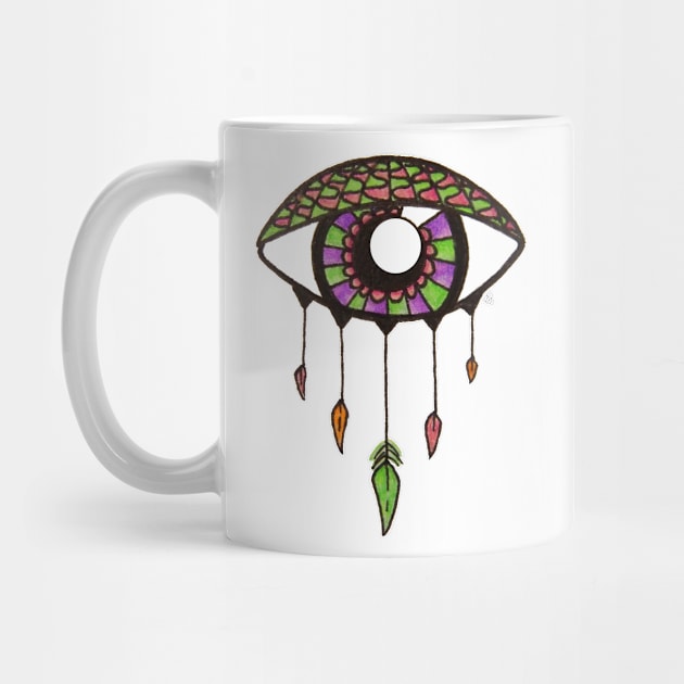 Boho Eye - Green, Purple and Pink by Elinaana